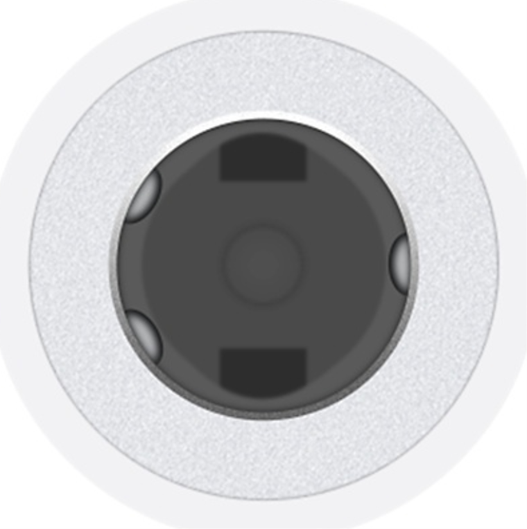 ADAPTADOR APPLE LIGHTNING A JACK 3,5MM BLANCO - detalle