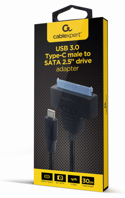 ADAPTADOR DE UNIDAD USB 3.0 TIPO-C MACHO A SATA 2.5''