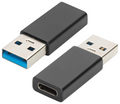 ADAPTADOR EWENT USB 3.2 GEN 1 TIPO A M / USB-C F CUERPO DE ALUMINIO