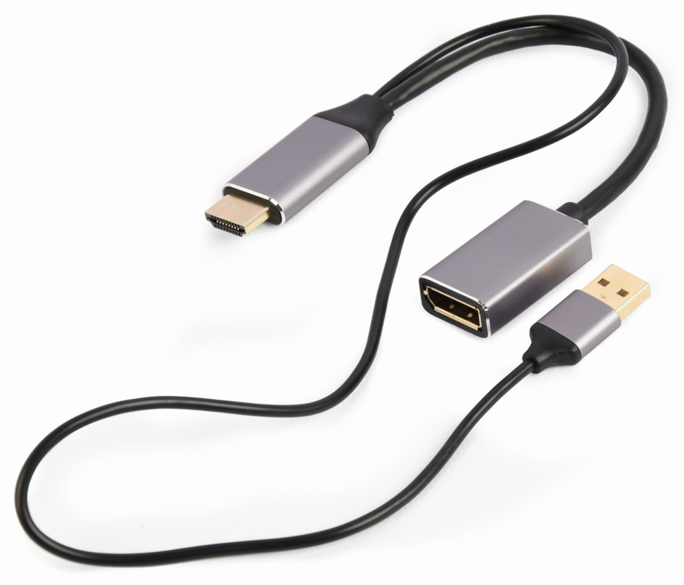 ADAPTADOR GEMBIRD ACTIVO 4K HDMI MACHO A DISPLAYPORT HEMBRA NEGRO - detalle