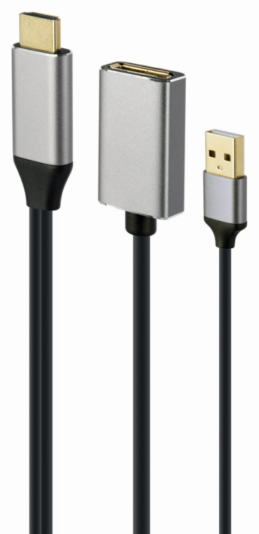 ADAPTADOR GEMBIRD ACTIVO 4K HDMI MACHO A DISPLAYPORT HEMBRA NEGRO - detalle