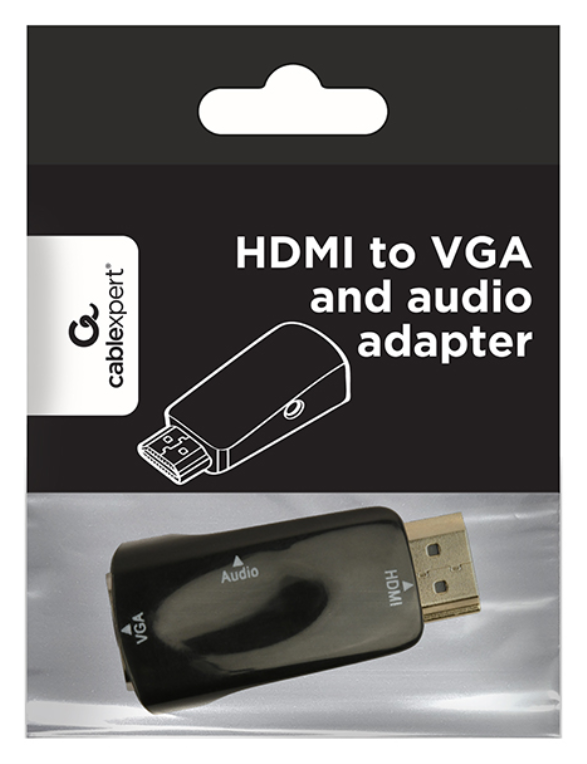ADAPTADOR GEMBIRD HDMI A VGA HEMBRA CON 3,5MM AUDIO 0,15M - detalle