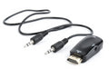 Cambiador de xénero Gembird A-HDMI-VGA-02 para cable VGA (D-Sub), negro