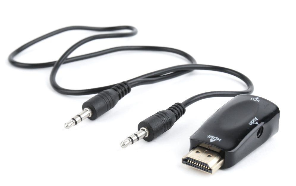 Gembird A-HDMI-VGA-02 cambiador de género para cable VGA (D-Sub) Negro