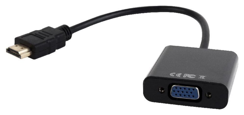 Gembird A-HDMI-VGA-03 adaptador de cable de vídeo 0.15 m HDMI tipo A (Estándar) VGA (D-Sub) Negro