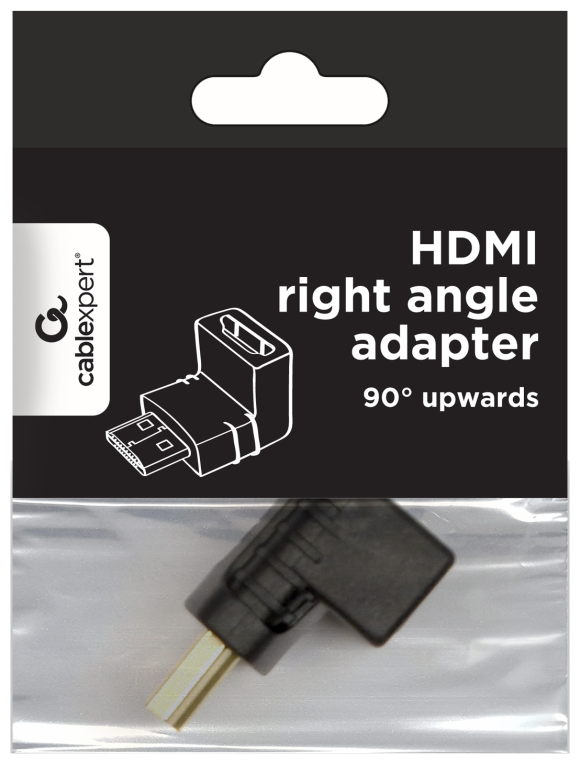 ADAPTADOR GEMBIRD HDMI HEMBRA A HDMI MACHO 90º ANGULO ABAJO - detalle