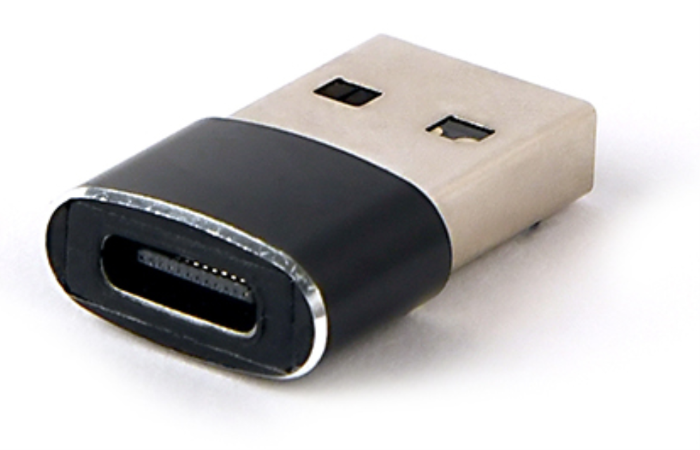 ADAPTADOR GEMBIRD USB AM A TIPO C HEMBRA, NEGRO - detalle