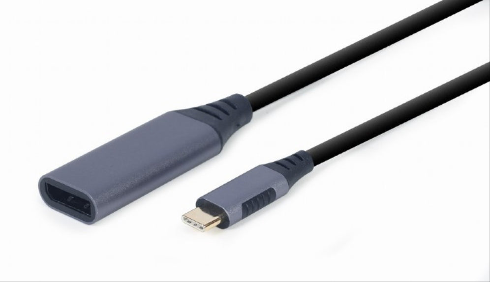 Gembird A-USB3C-DPF-01 adaptador de cable de vídeo 0.15 m USB Tipus C DisplayPort Negre. Gris
