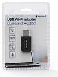 ADAPTADOR GEMBIRD WI-FI USB AC1300 DE BANDA DUAL COMPACTO