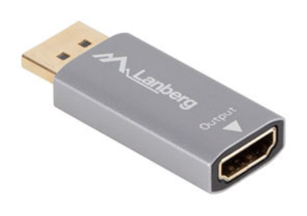 ADAPTADOR LANBERG 4K DISPLAYPORT MACHO/HDMI HEMBRA - detalle