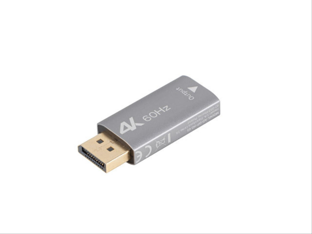 Lanberg AD-DP-HD-01 adaptador de cable de vídeo 0 m HDMI tipo A (Estándar) DisplayPort Plata