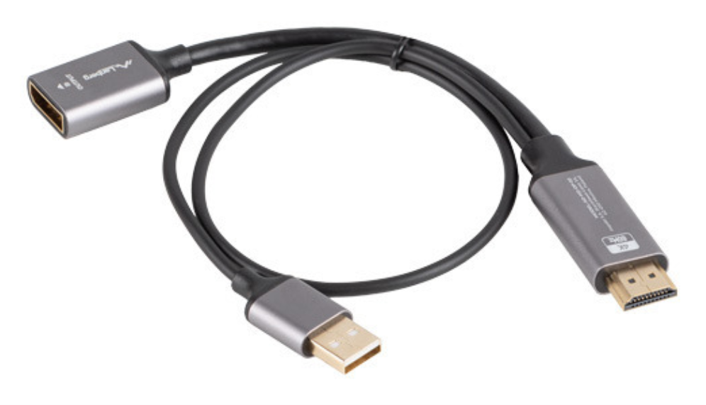 ADAPTADOR LANBERG 4K HDMI MACHO/DISPLAYPORT HEMBRA 20CM