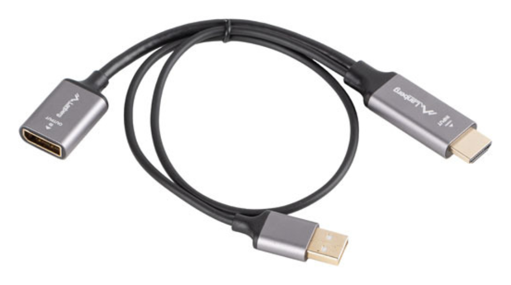 ADAPTADOR LANBERG 4K HDMI MACHO/DISPLAYPORT HEMBRA 20CM - detalle