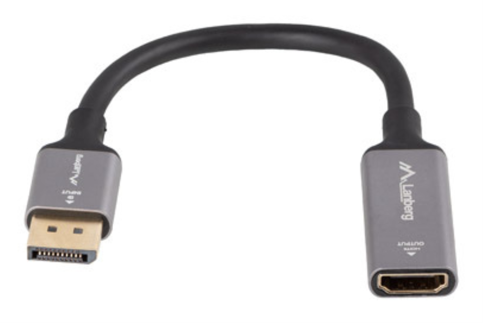 ADAPTADOR LANBERG 8K DISPLAYPORT MACHO/HDMI HEMBRA 20CM - detalle