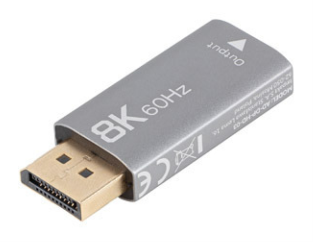 ADAPTADOR LANBERG 8K DISPLAYPORT MACHO/HDMI HEMBRA