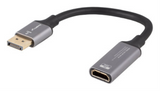 Lanberg AD-DP-HD-04 adaptador de cable de vídeo 0.2 m DisplayPort HDMI Plata. Negro