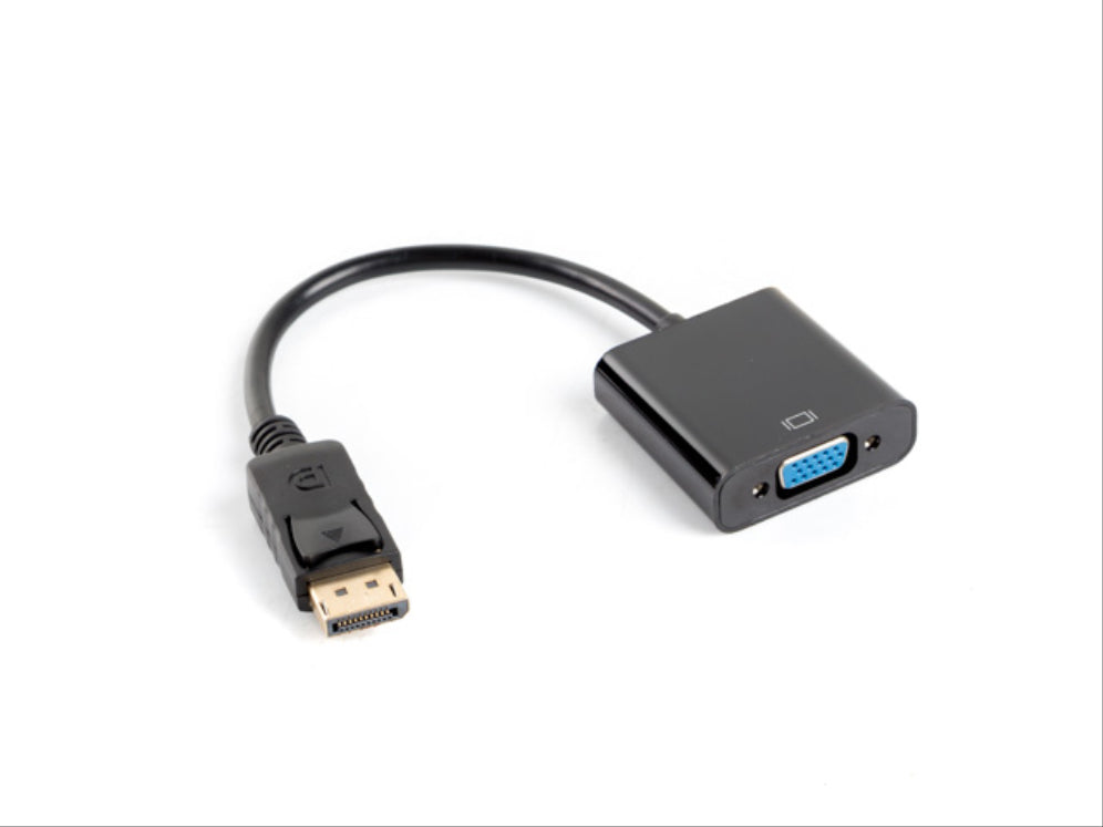 Lanberg AD-0002-BK adaptador de cable de vídeo 0.2 m VGA (D-Sub) DisplayPort Negre
