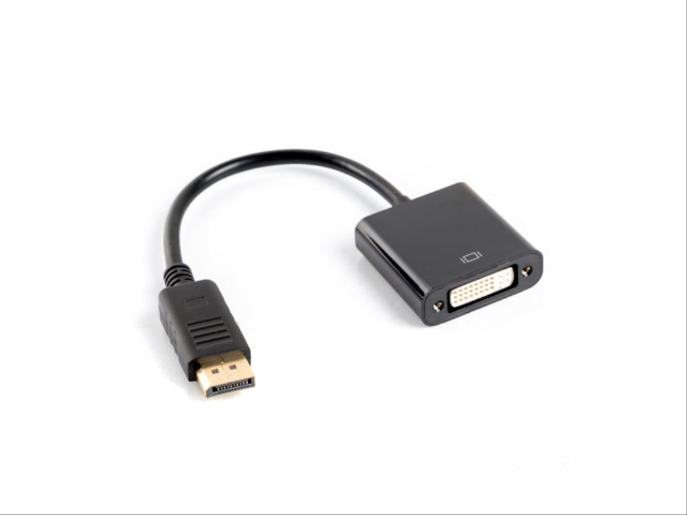 Lanberg AD-0007-BK adaptador de cable de vídeo 0.1 m DisplayPort DVI-D Negre