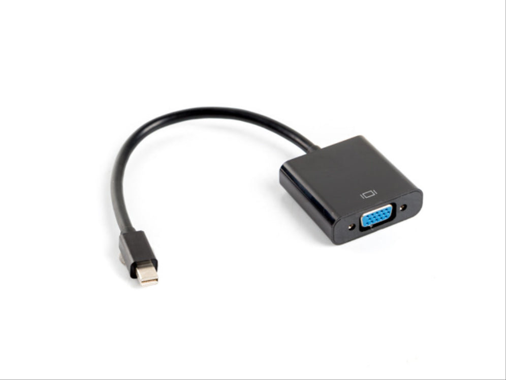 Lanberg AD-0006-BK adaptador de cable de vídeo 0.2 m VGA (D-Sub) Mini DisplayPort Negro