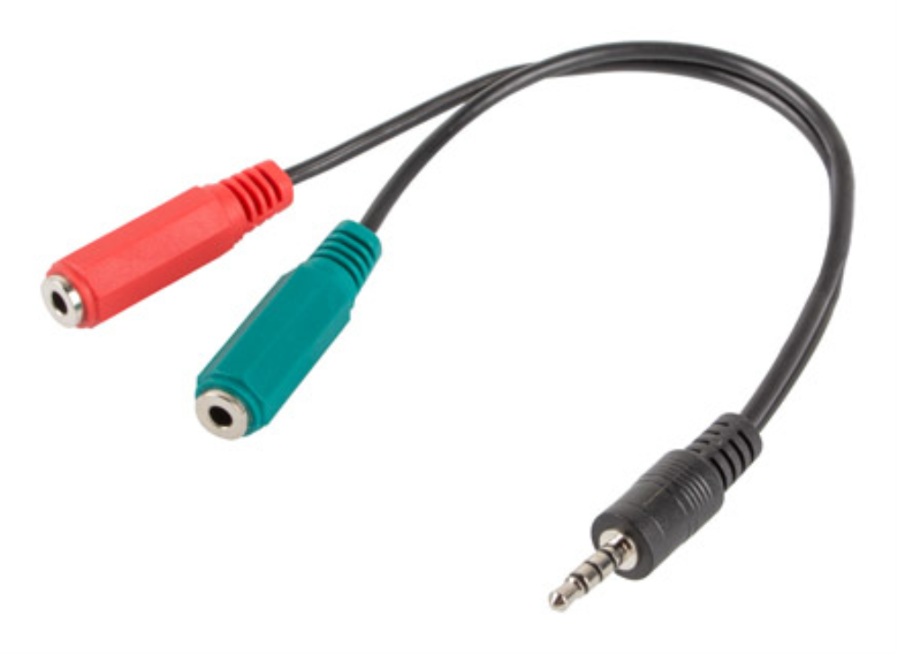 ADAPTADOR LANBERG MINIJACK 3.5MM M 4PIN 2X MINIJACK 3.5MM H 3PIN