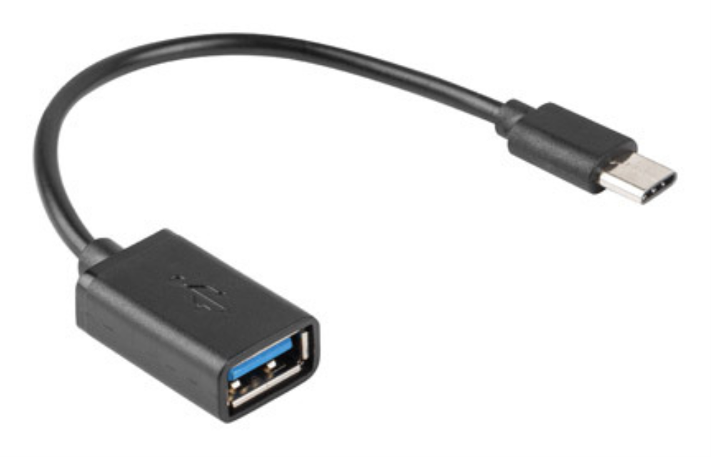 ADAPTADOR LANBERG OTG USB-C(M) A USB-A 2.0 (H) 15 CM NEGRO - detalle