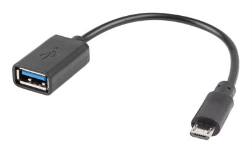ADAPTADOR LANBERG OTG USB MICRO(M) 2.0 A USB-A(H) 15 CM NEGRO