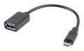 ADAPTADOR LANBERG OTG USB MICRO(M) 2.0 A USB-A(H) 15 CM NEGRO