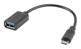 ADAPTADOR LANBERG OTG USB MICRO(M) 2.0 A USB-A(H) 15 CM NEGRO