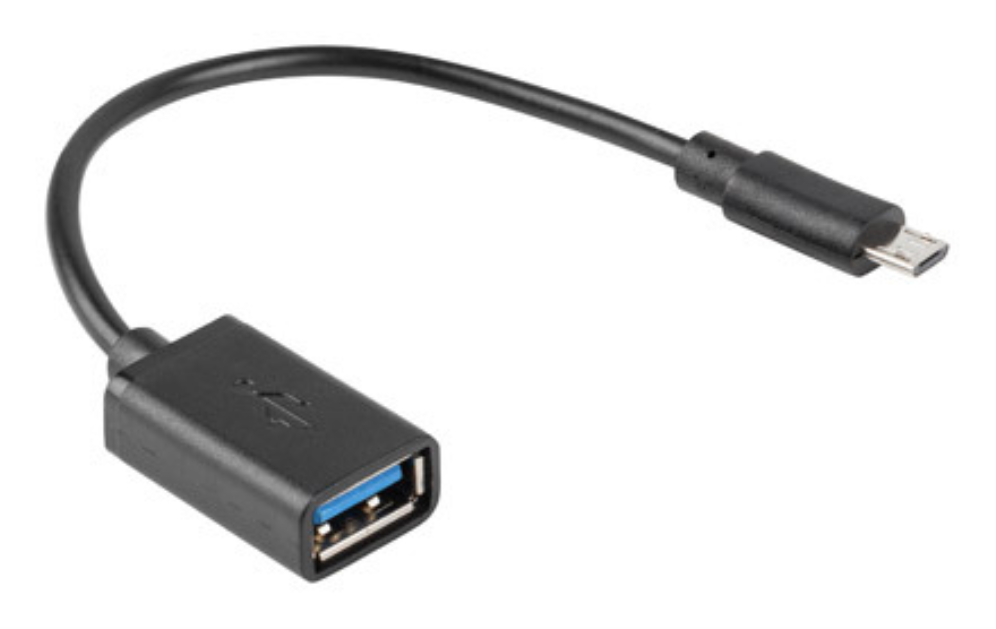ADAPTADOR LANBERG OTG USB MICRO(M) 2.0 A USB-A(H) 15 CM NEGRO - detalle