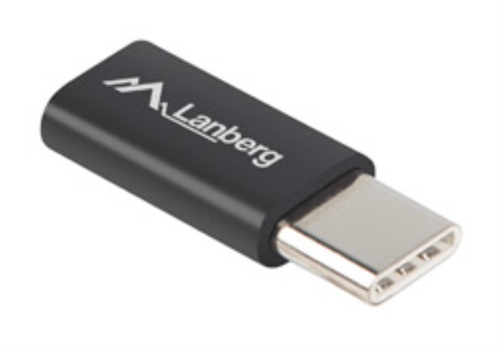 ADAPTADOR LANBERG USB 2.0 TIPO-C MACHO/MICRO-B HEMBRA NEGRO - detalle