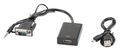 ADAPTADOR LANBERG VGA MACHO+AUDIO 3.5MM JACK/HDMI HEMBRA 20 CM NEGRO