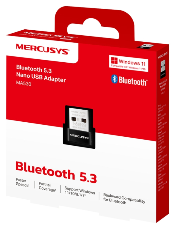 ADAPTADOR MERCUSYS MA530 BLUETOOTH 5.3 NANO USB - detalle