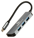 ADAPTADOR MULTIPUERTO GEMBIRD USB TIPO C 2 EN 1 HUB , HDMI