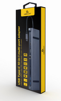 ADAPTADOR MULTIPUERTO USB TIPO C 10 EN 1 3 5 MM GRIS ESPACIAL