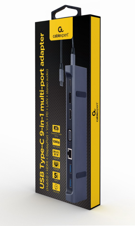 ADAPTADOR MULTIPUERTO USB TIPO C 9 EN 1 - detalle