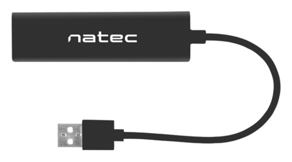 ADAPTADOR NATEC DRAGONFLY USB 2.0 A RJ45 GIGABIT CON 3XUSB 2.0 - detalle