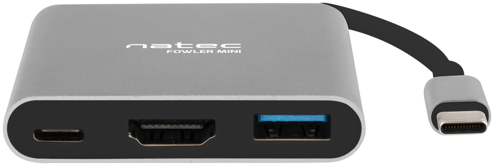 ADAPTADOR NATEC MULTIPUERTO USB-C A USB 3.0 HDMI 4K - detalle