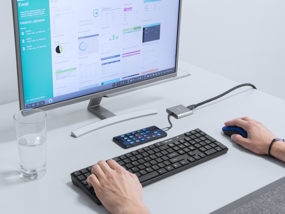 ADAPTADOR NATEC MULTIPUERTO USB-C A USB 3.0 HDMI 4K - detalle