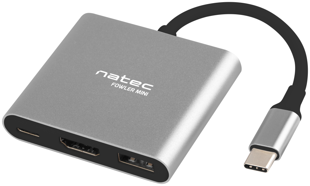 ADAPTADOR NATEC MULTIPUERTO USB-C A USB 3.0 HDMI 4K - detalle