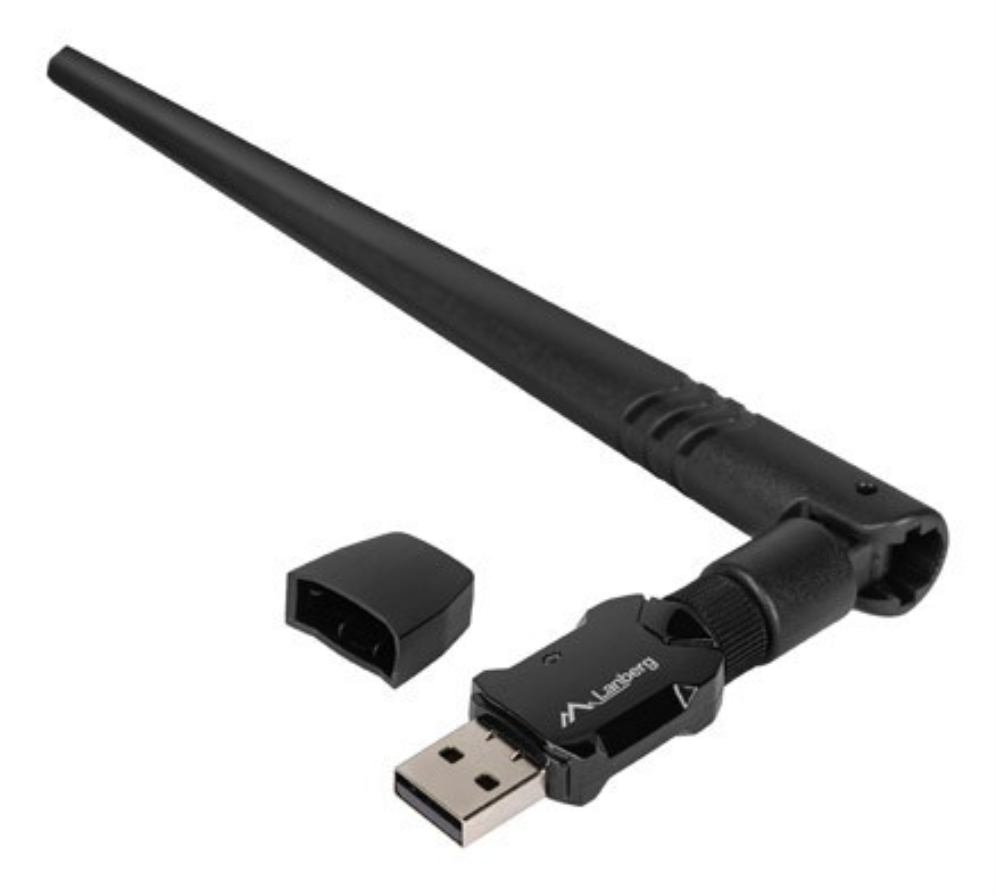 ADAPTADOR RED LANBERG USB 2.0 WIFI6 DUAL BAND AX900 2.4/5GHZ 600MB/S ANTENA EXT