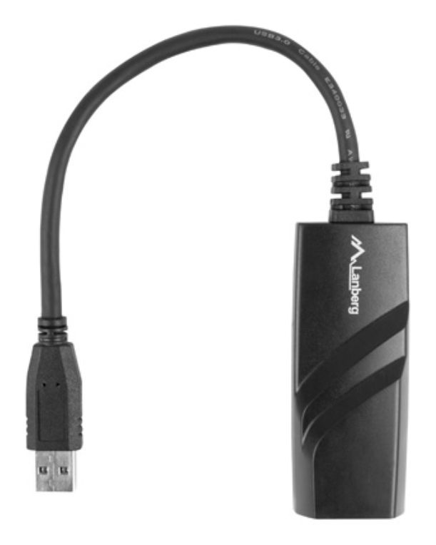 ADAPTADOR RED LANBERG USB 3.0 A ETHERNET RJ45 GIGABIT - detalle