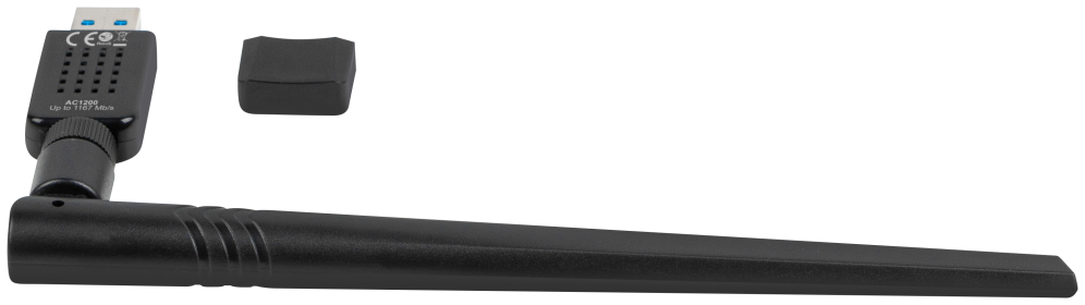 ADAPTADOR RED LANBERG USB WIFI 1200 MB/S DUAL BAND CON ANTENA - detalle
