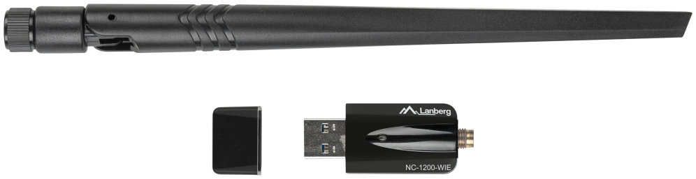 ADAPTADOR RED LANBERG USB WIFI 1200 MB/S DUAL BAND CON ANTENA - detalle