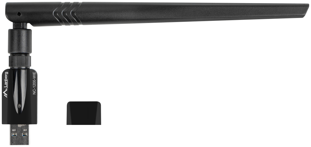 ADAPTADOR RED LANBERG USB WIFI 1200 MB/S DUAL BAND CON ANTENA - detalle