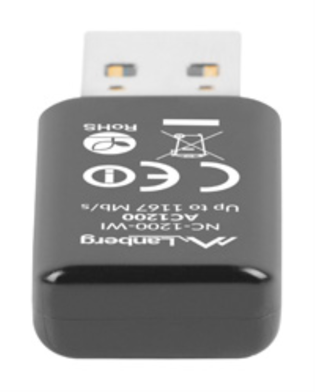 ADAPTADOR RED LANBERG USB WIFI 1200 MB/S DUAL BAND - detalle