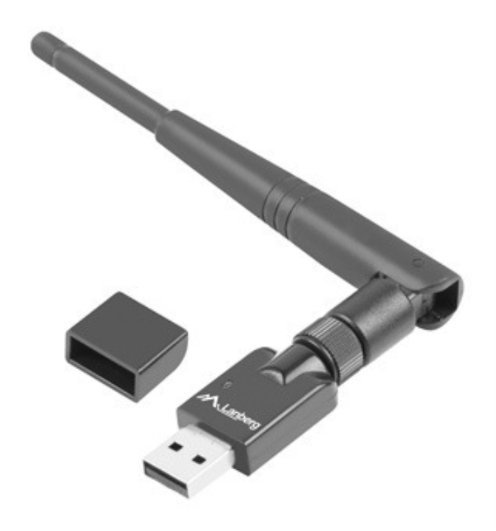 ADAPTADOR RED LANBERG USB WIFI 150 MB/S CON ANTENA - detalle
