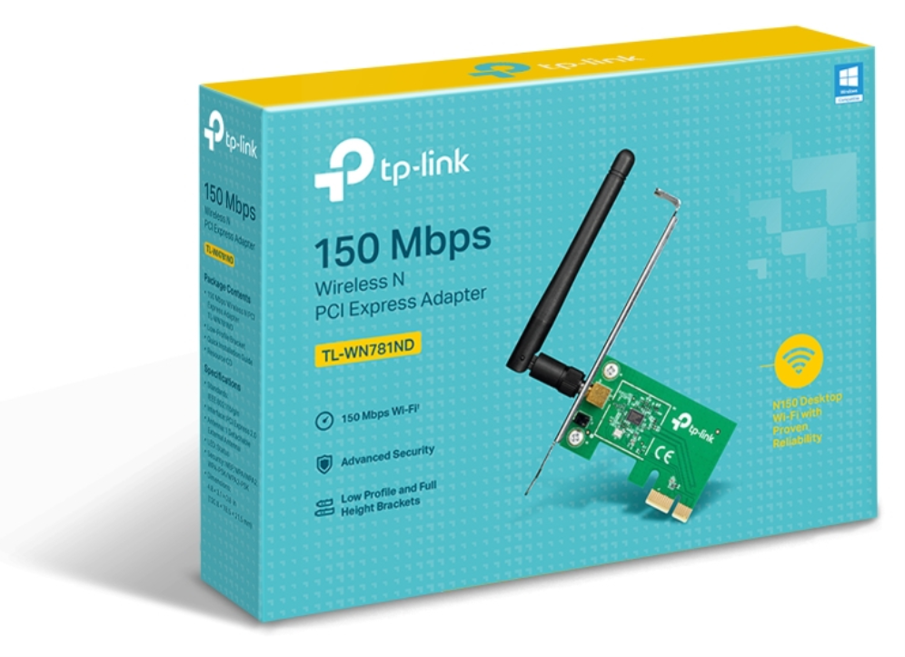 ADAPTADOR RED PCIE TP-LINK N150 - detalle