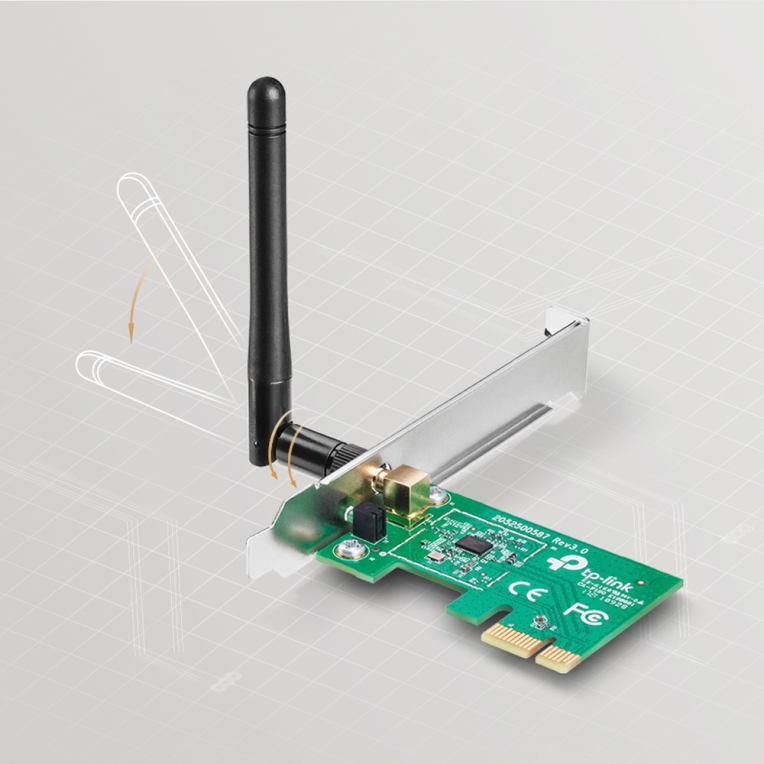 ADAPTADOR RED PCIE TP-LINK N150 - detalle