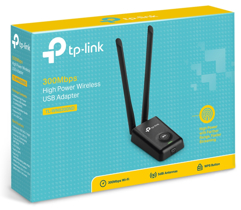 ADAPTADOR RED USB TP-LINK TL-WN8200ND N300 ALTA POTENCIA - detalle