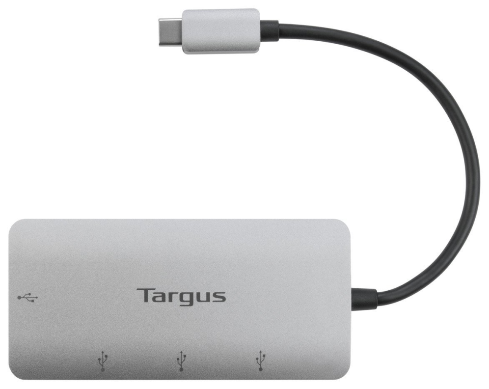 ADAPTADOR TARGUS USB-C A 4xUSB 3.0 PLATA - detalle